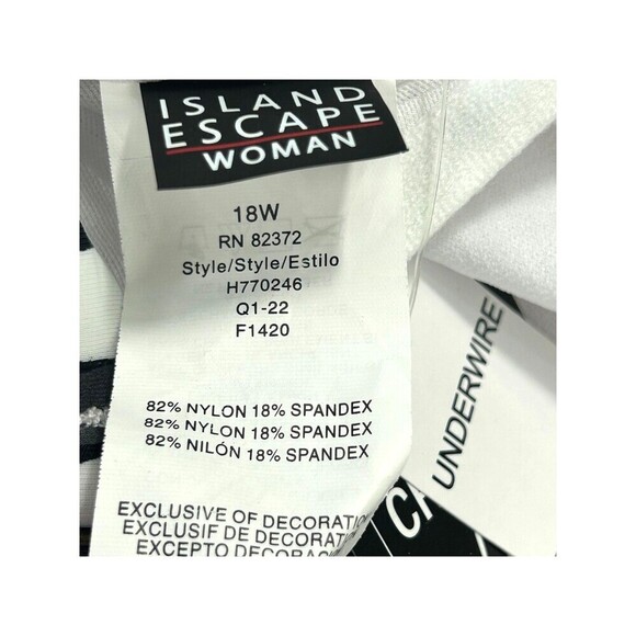 Island Escape Women Plus Size 18W La Flor Underwire Tankini Top Multicolor N2 - Picture 13 of 13